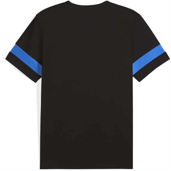 Men's Puma Attacanto Logo Jersey Short Sleeve Performance T-Shirt in Black/Ultra B - Image 2