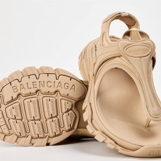 Women's Balenciaga Logo Sandals in Beige - Image 3