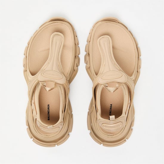 Women's Balenciaga Logo Sandals in Beige - Image 4