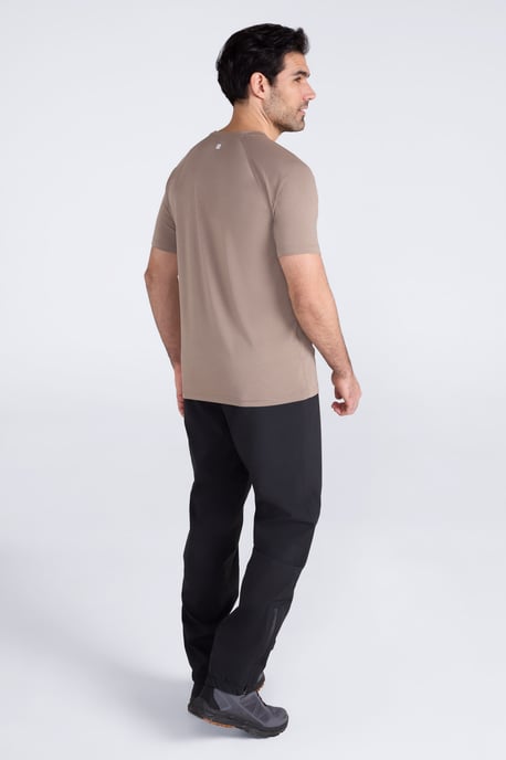 Men's Active T-Shirt Quick Dry Breathable Comfy Sports Tee Beige - Image 5