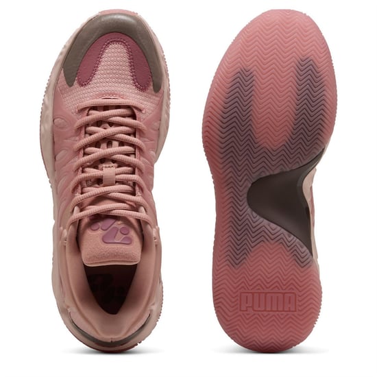 Men's Puma Hali 1 Basketball Trainers in Poppy Pink-Ro - Image 3