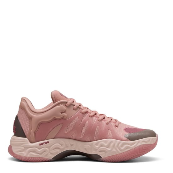Men's Puma Hali 1 Basketball Trainers in Poppy Pink-Ro - Image 4