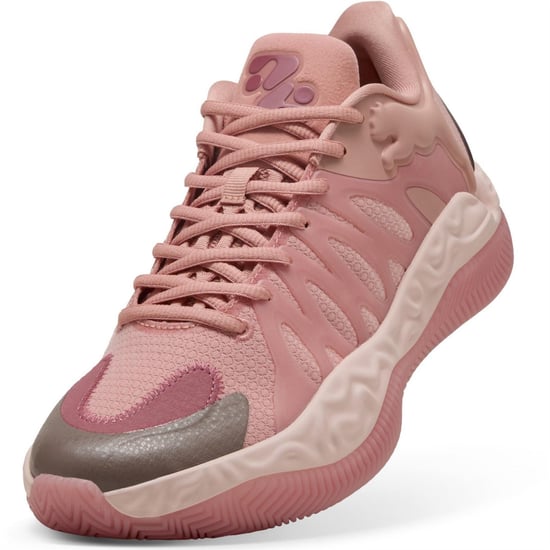 Men's Puma Hali 1 Basketball Trainers in Poppy Pink-Ro - Image 6
