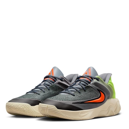 Men's Nike Immortality 4 Basketball Trainers Adults in Raisin/Red/Volt - Image 4