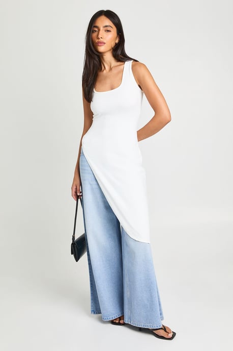 Long Line Asymetric Vest Top - Image 1