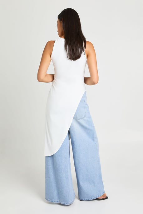 Long Line Asymetric Vest Top - Image 2