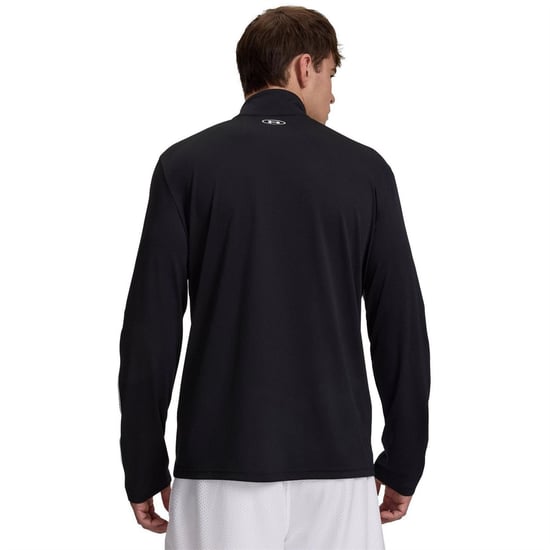 Under Armour Heren Tech Textured Half Zip Top (Zwart, Wit) - Image 2