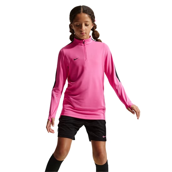 Nike Kinder-Swoosh-trui met kwartritssluiting van drillstof (Roze/Zwart) - Image 2