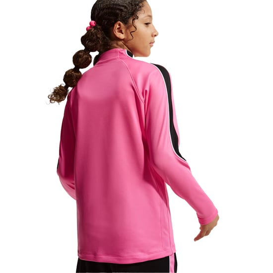 Nike Kinder-Swoosh-trui met kwartritssluiting van drillstof (Roze/Zwart) - Image 3