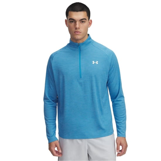 Under Armour Heren Tech Textured Half Zip Top (Etherisch Blauw) - Image 5