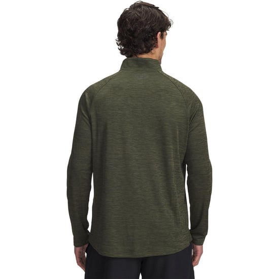 Under Armour Heren Tech Textured Half Zip Top (Groen) - Image 2