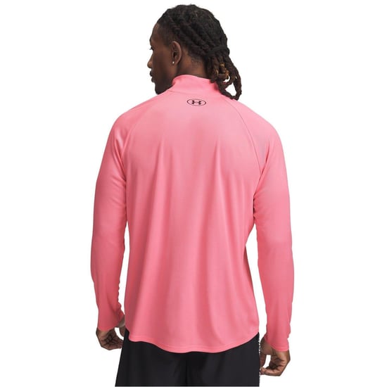 Under Armour Heren Tech Textured Half Zip Top (Roze) - Image 3