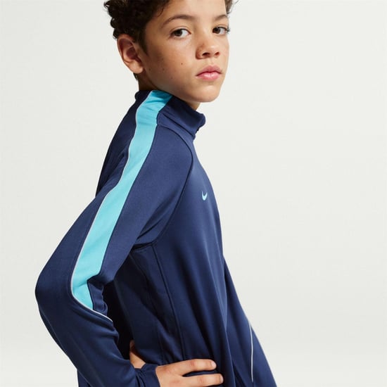 Nike Kinder-Swoosh-trui met kwartritssluiting van drillstof (Middernacht marine) - Image 2