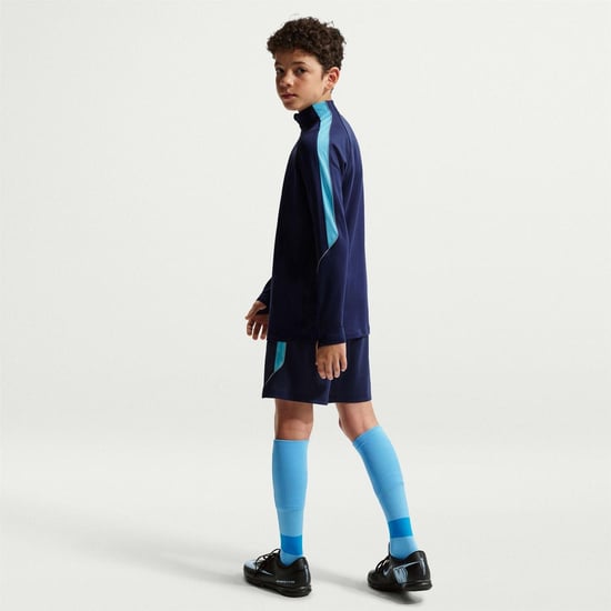 Nike Kinder-Swoosh-trui met kwartritssluiting van drillstof (Middernacht marine) - Image 4