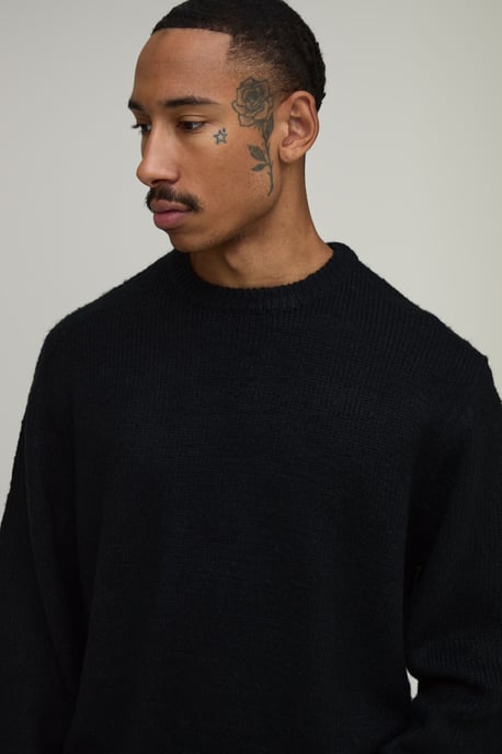 Relaxed Fit Brushed Knitted Jumper - Image 3