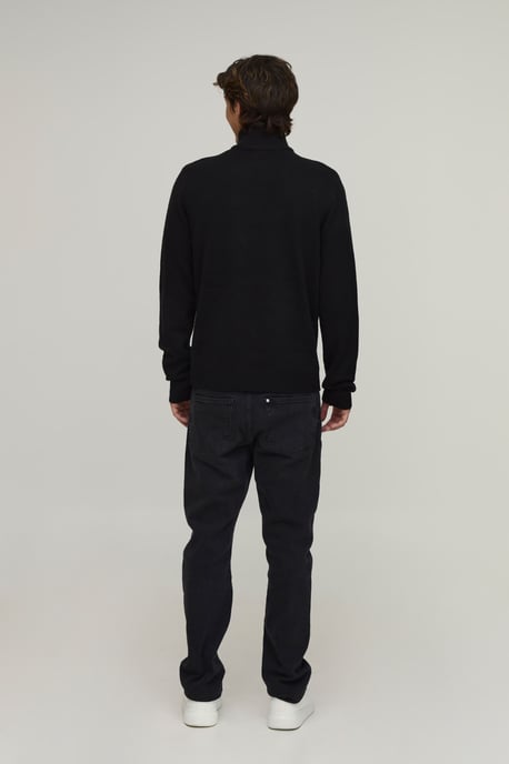 Regular Fit 1/4 Zip Knitted Jumper - Image 2