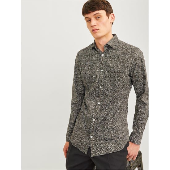Jack And Jones Herenoverhemd met bladerenprint, slank model en lange mouwen (Veen) - Image 3