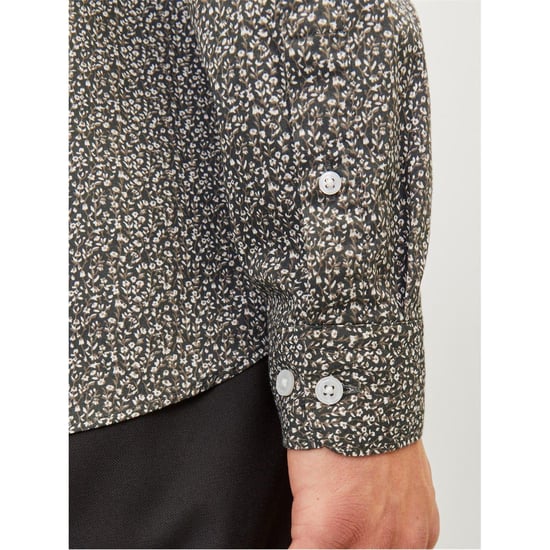 Jack And Jones Herenoverhemd met bladerenprint, slank model en lange mouwen (Veen) - Image 4