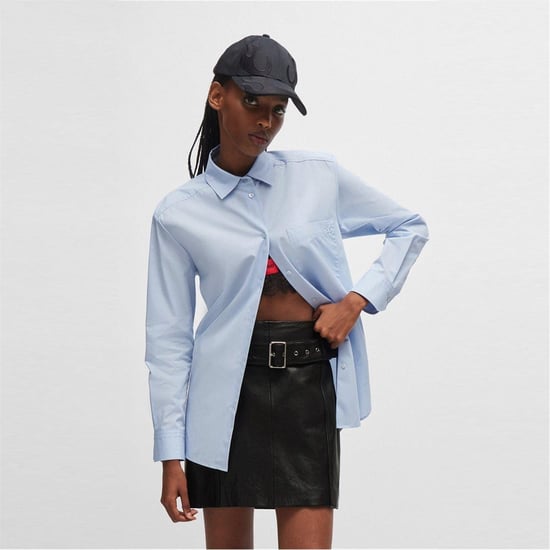 Hugo Dames/Dames oversized Blouse (Helder paars) - Image 1