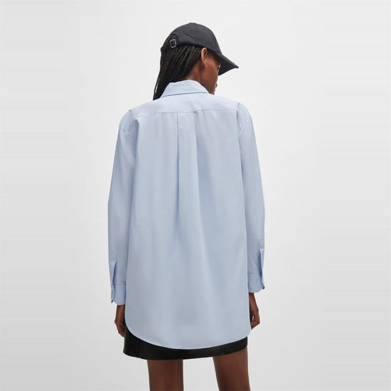 Hugo Dames/Dames oversized Blouse (Helder paars) - Image 2