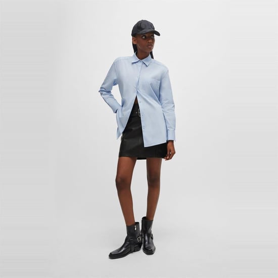 Hugo Dames/Dames oversized Blouse (Helder paars) - Image 3