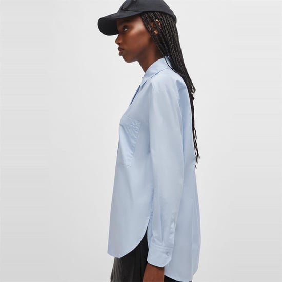 Hugo Dames/Dames oversized Blouse (Helder paars) - Image 4