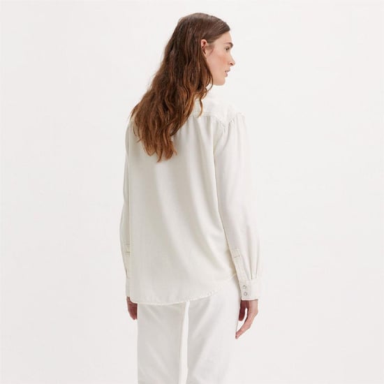 Levis Dam/Lady Teodora Denim lättviktsskjorta (Vit) - Image 3