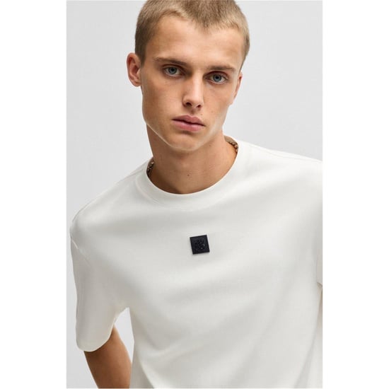 Hugo Heren Dalile Stacked T-shirt (Natuurlijk) - Image 4