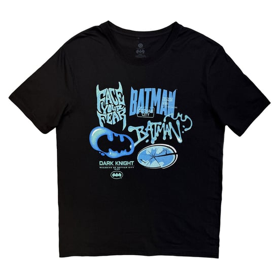 DC Comics Unisex Adult Batman Face Your Fear T-Shirt (Black) - Image 1