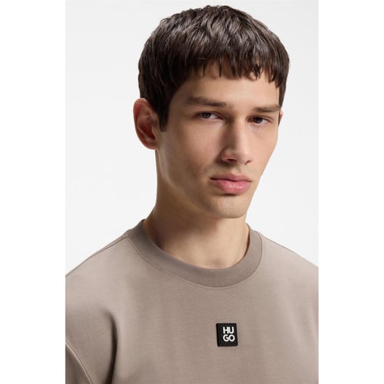 Hugo Heren Dalile Stacked T-shirt (Bruin) - Image 4