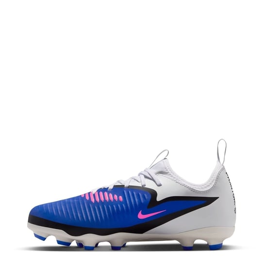 Boys Nike Phantom 6 Academy Low Juniors Firm Ground Football Boots in Blue/Wht/Pink - Image 1