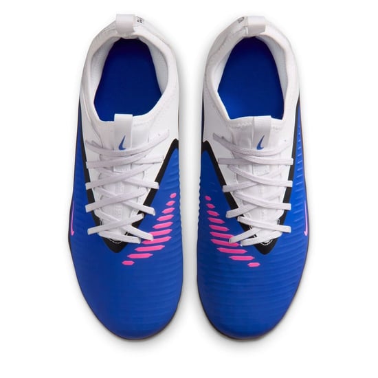 Boys Nike Phantom 6 Academy Low Juniors Firm Ground Football Boots in Blue/Wht/Pink - Image 5