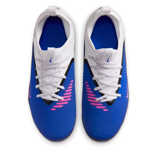 Boys Nike Phantom 6 Academy Low Juniors Firm Ground Football Boots in Blue/Wht/Pink - Image 6