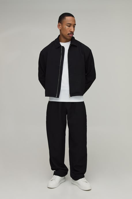 Double Pleat Relaxed Fit Co-Ord Tailored Trousers - Image 4