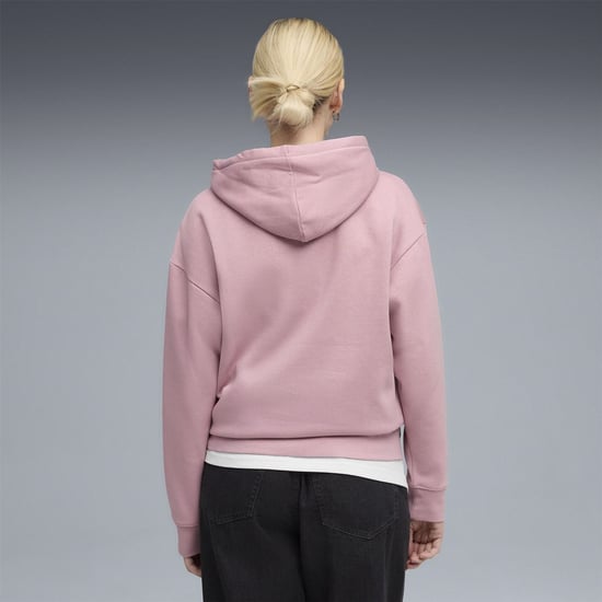 Women's Puma Nature 2.0 Comfort Overhead Tech Fleece Hoodie in Poised Pink - Image 4
