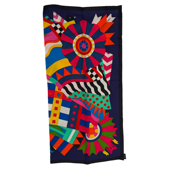 Hermès Cheval de Fête 90 in Multicolor Silk - Image 1