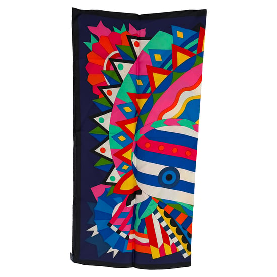 Hermès Cheval de Fête 90 in Multicolor Silk - Image 4