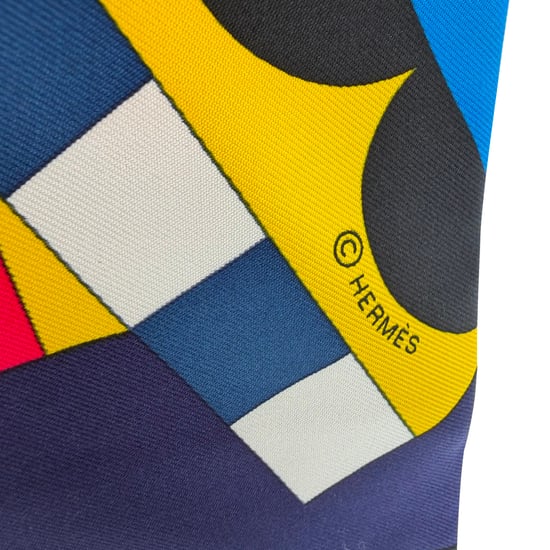 Hermès Cheval de Fête 90 in Multicolor Silk - Image 5