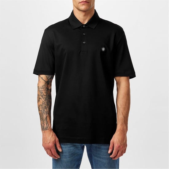 Boss Heren C-Parris Monogram Poloshirt (Zwart) - Image 1