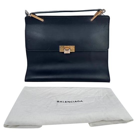 Balenciaga Medium Le Dix Cartable Top Handle Bag in Black Leather - Image 4