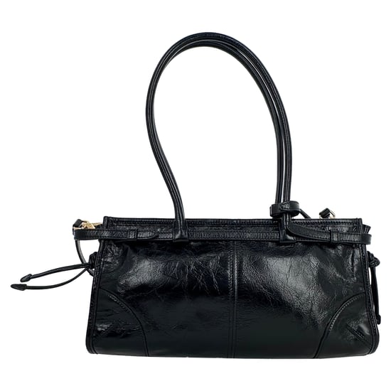 Prada Medium Bonnie Axelväska i Svart Läder - Image 5