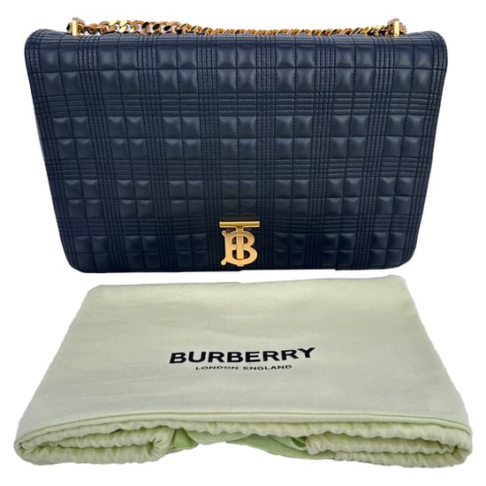 Burberry Lola XL Quilted Shoulder Bag in Black Lamb Leather - Image 3