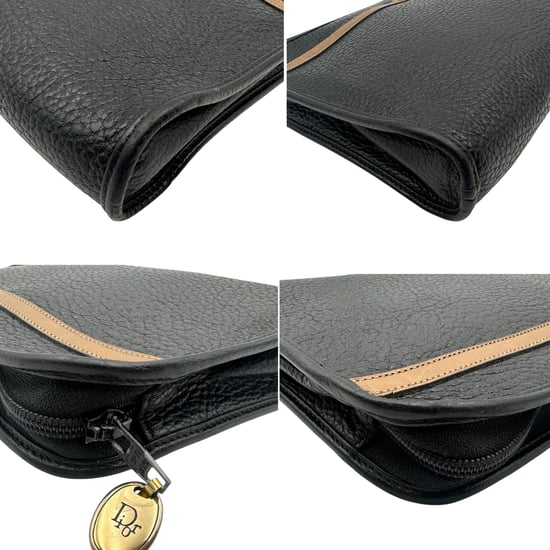Vintage leren clutch van Dior - Image 4