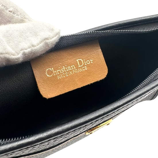 Vintage leren clutch van Dior - Image 6