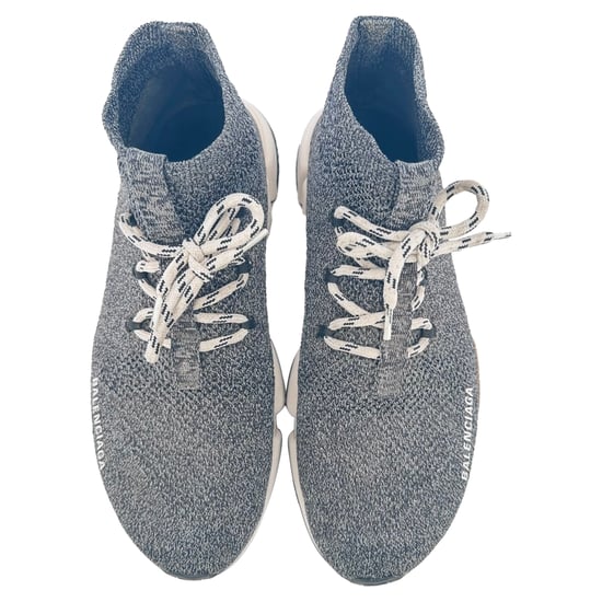 Balenciaga Speed Lace-Up Sneakers in Grey Polyester - Image 4
