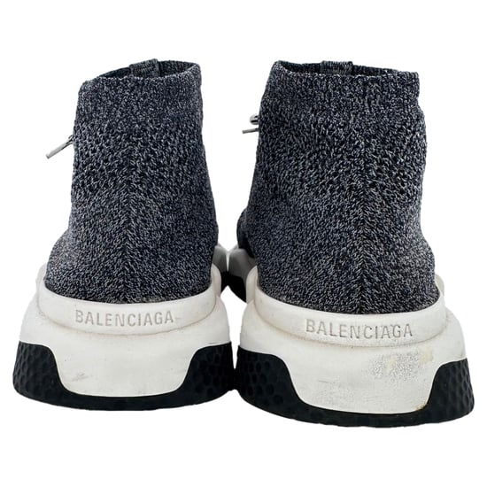 Balenciaga Speed Lace-Up Sneakers in Grey Polyester - Image 6