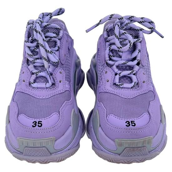Balenciaga Triple S Sneakers in Purple Nylon Canvas - Image 3