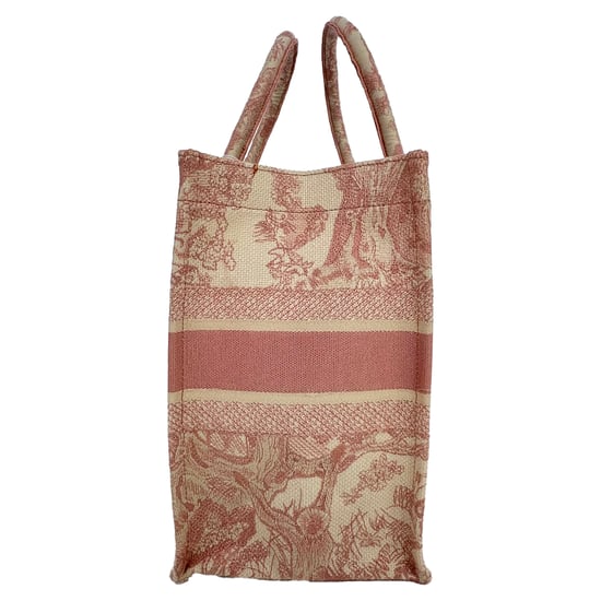 Dior Medium Book Tote Toile de Jouy Embroidered Bag in Pink Canvas - Image 6