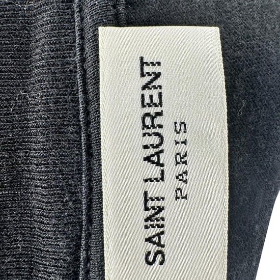 Saint Laurent Rive Gauche T-Shirt in Black Cotton - Image 4