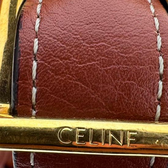 Celine Medium Romy schoudertas in bruin leer - Image 5